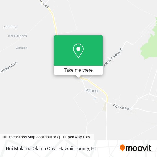 Mapa de Hui Malama Ola na Oiwi
