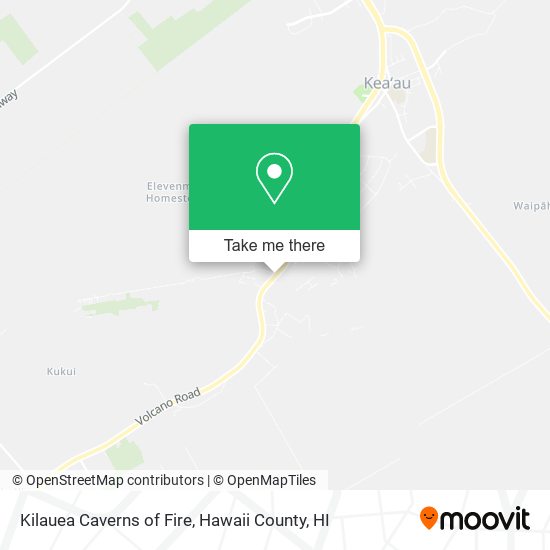 Mapa de Kilauea Caverns of Fire