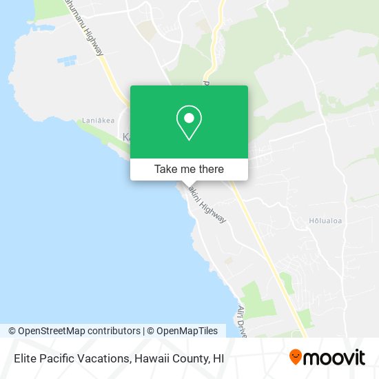 Elite Pacific Vacations map