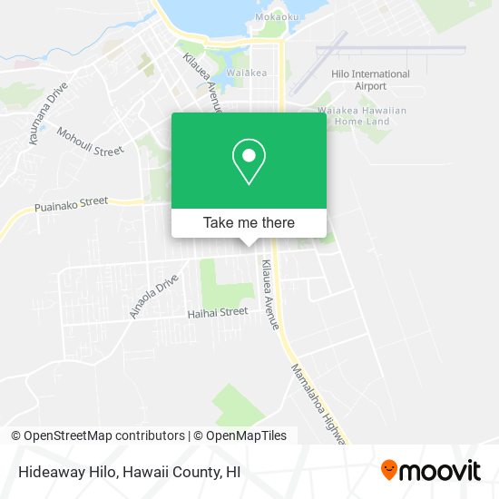Hideaway Hilo map