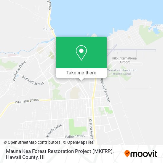 Mauna Kea Forest Restoration Project (MKFRP) map