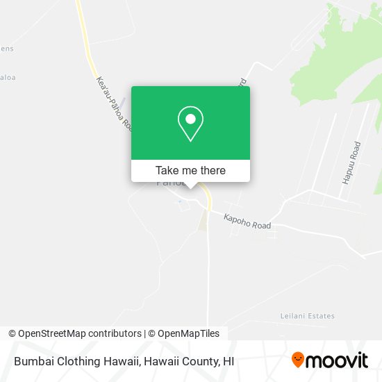Bumbai Clothing Hawaii map