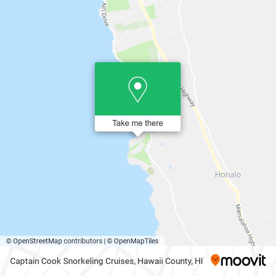 Captain Cook Snorkeling Cruises map