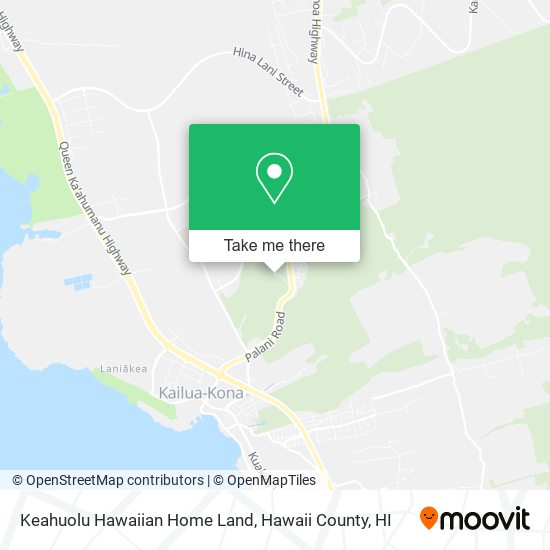 Keahuolu Hawaiian Home Land map