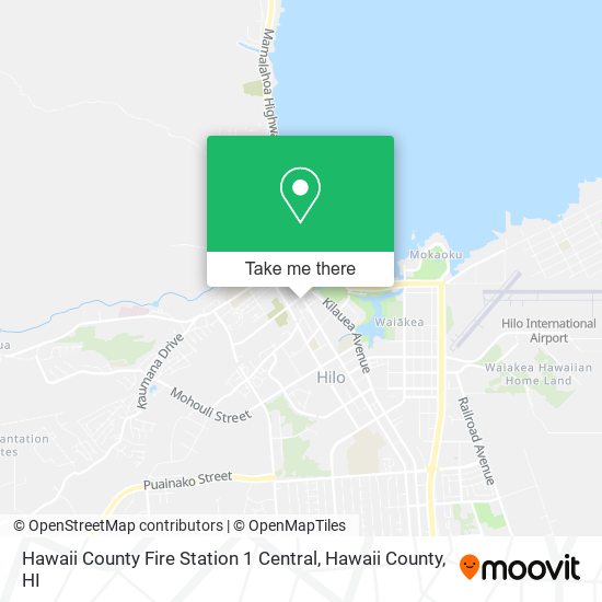 Hawaii County Fire Station 1 Central map