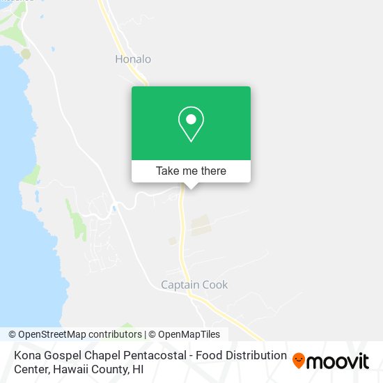 Mapa de Kona Gospel Chapel Pentacostal - Food Distribution Center