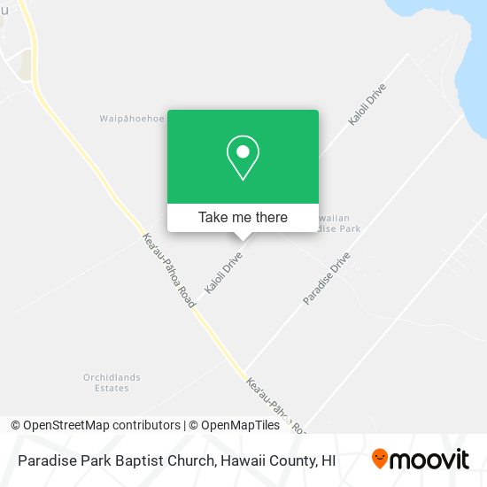 Paradise Park Baptist Church map