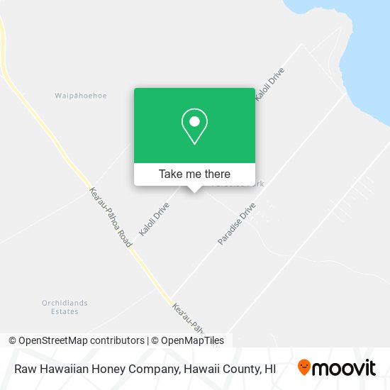 Raw Hawaiian Honey Company map