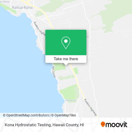 Kona Hydrostatic Testing map