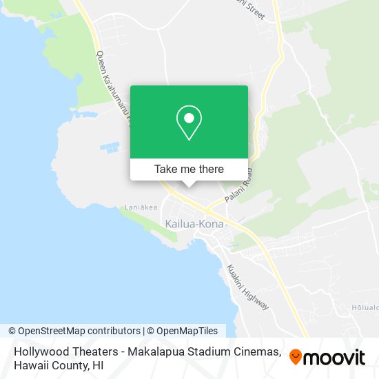 Hollywood Theaters - Makalapua Stadium Cinemas map
