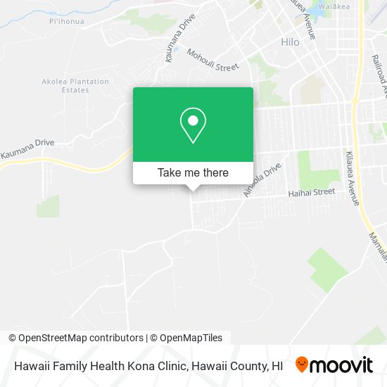 Hawaii Family Health Kona Clinic map