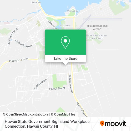Hawaii State Government Big Island Workplace Connection map