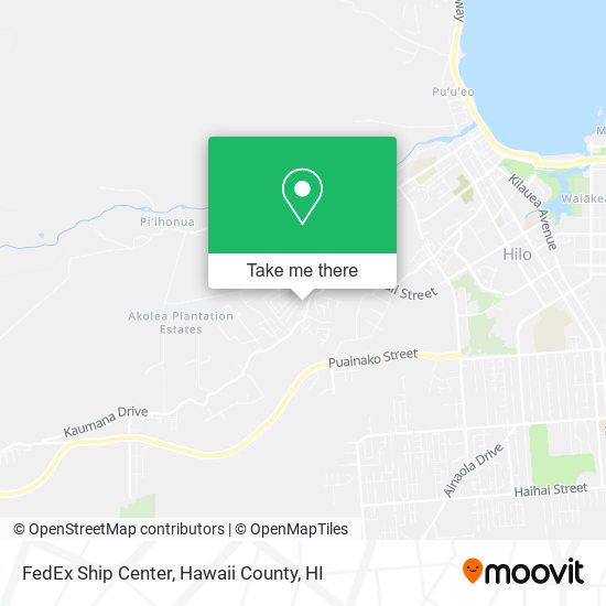 FedEx Ship Center map