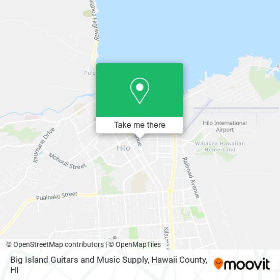 Big Island Guitars and Music Supply map