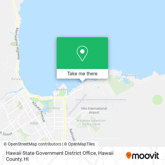 Hawaii State Government District Office map