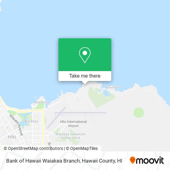 Bank of Hawaii Waiakea Branch map