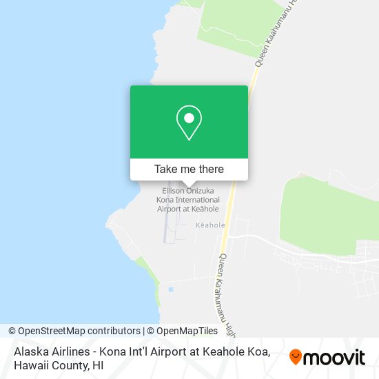 Alaska Airlines - Kona Int'l Airport at Keahole Koa map