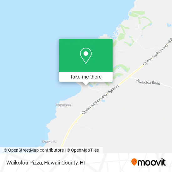 Waikoloa Pizza map
