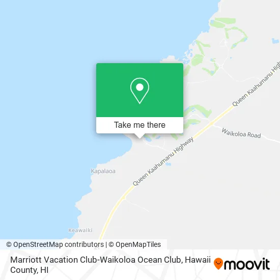 Marriott Vacation Club-Waikoloa Ocean Club map
