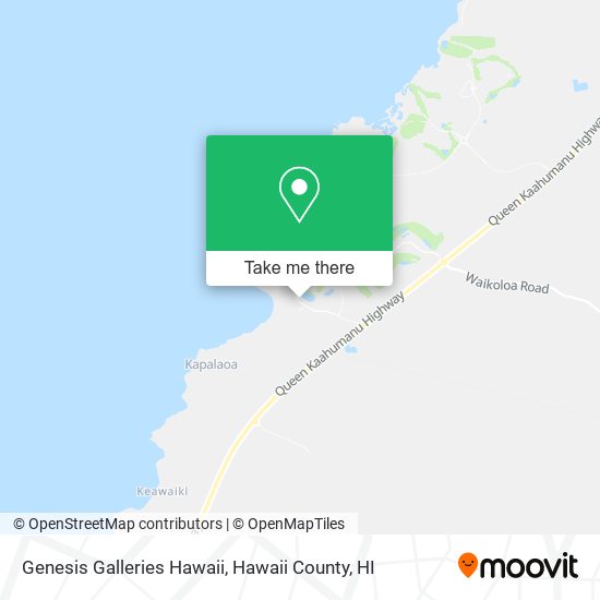 Genesis Galleries Hawaii map