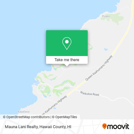 Mapa de Mauna Lani Realty