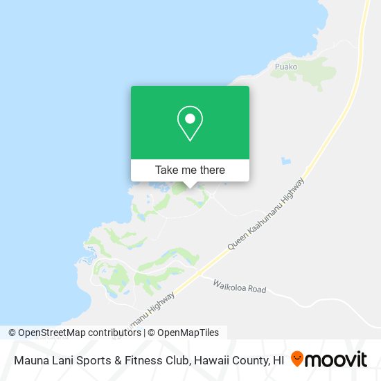 Mauna Lani Sports & Fitness Club map