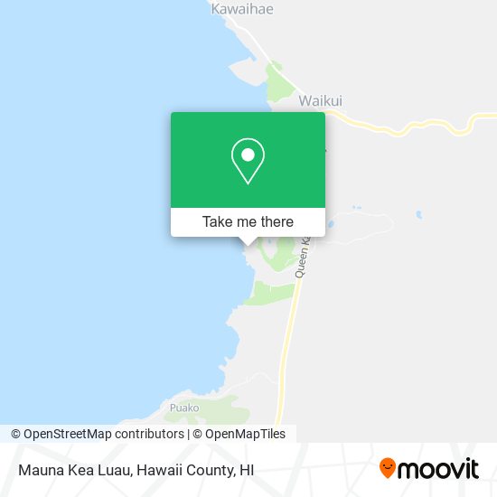 Mauna Kea Luau map