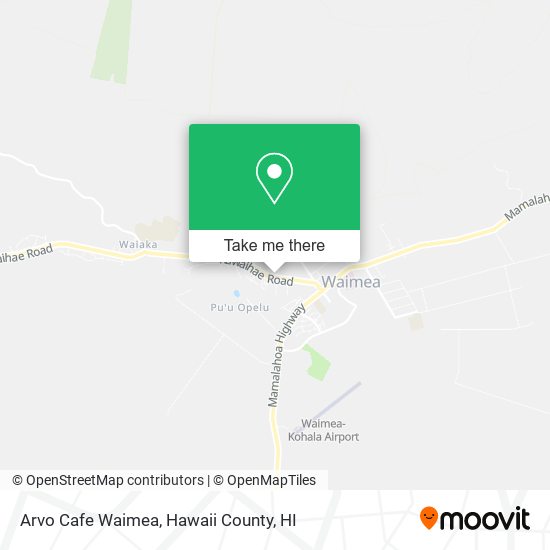 Arvo Cafe Waimea map