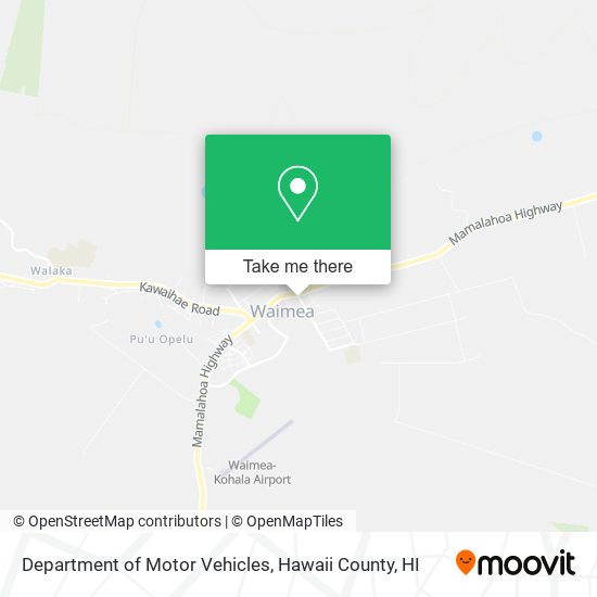 Department of Motor Vehicles map