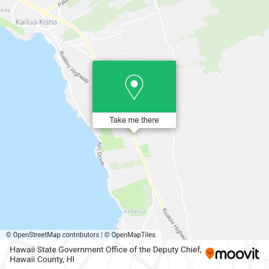 Hawaii State Government Office of the Deputy Chief map