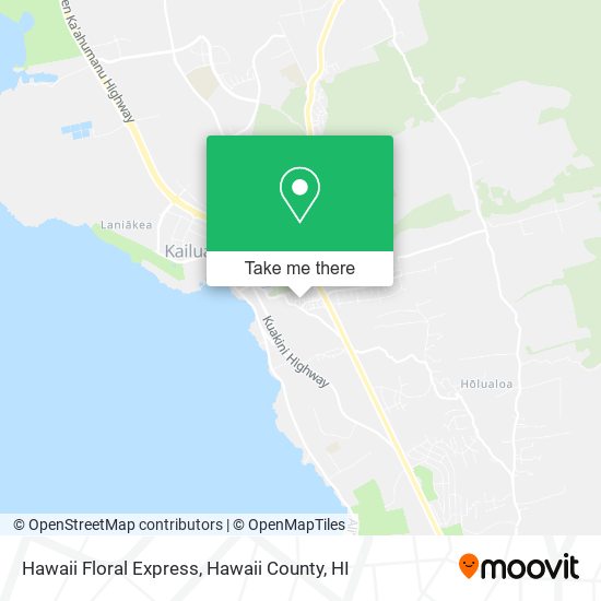 Mapa de Hawaii Floral Express