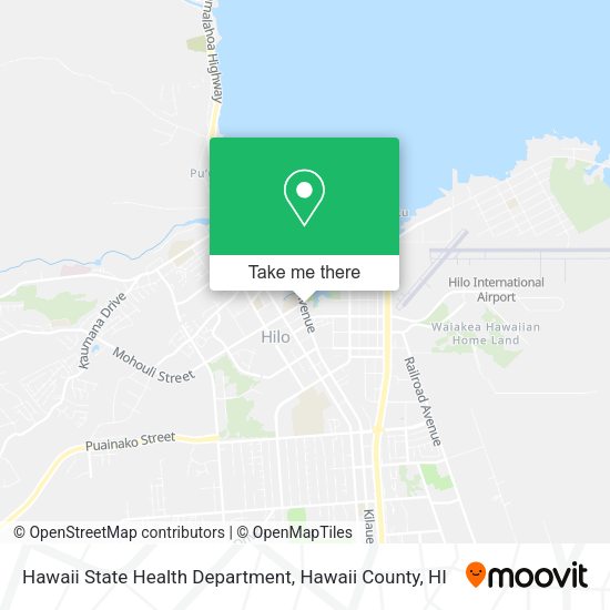 Hawaii State Health Department map