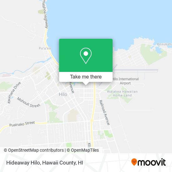 Hideaway Hilo map