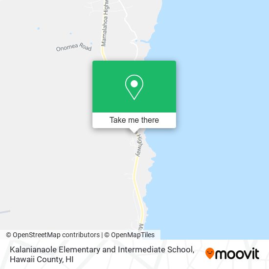 Kalanianaole Elementary and Intermediate School map