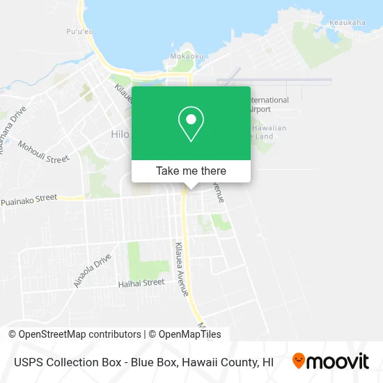 USPS Collection Box - Blue Box map