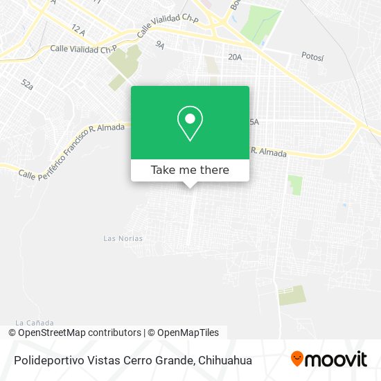 Mapa de Polideportivo Vistas Cerro Grande