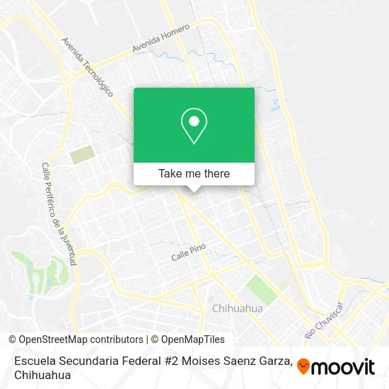 Mapa de Escuela Secundaria Federal #2 Moises Saenz Garza