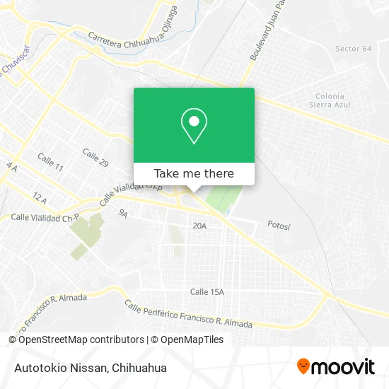 Mapa de Autotokio Nissan