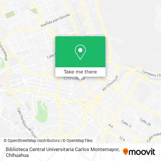 Mapa de Biblioteca Central Universitaria Carlos Montemayor
