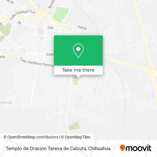 Mapa de Templo de Oración Teresa de Calcuta