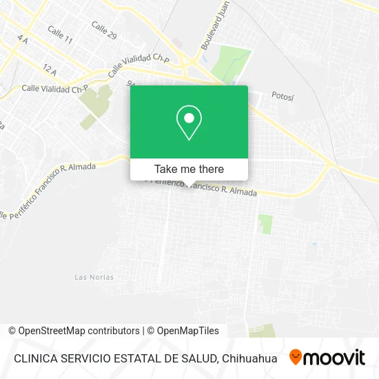 CLINICA SERVICIO ESTATAL DE SALUD map