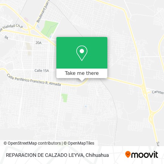 Mapa de REPARACION DE CALZADO LEYVA