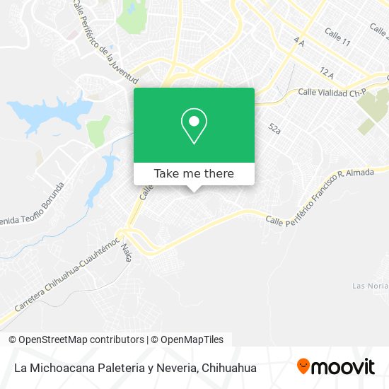 Mapa de La Michoacana Paleteria y Neveria