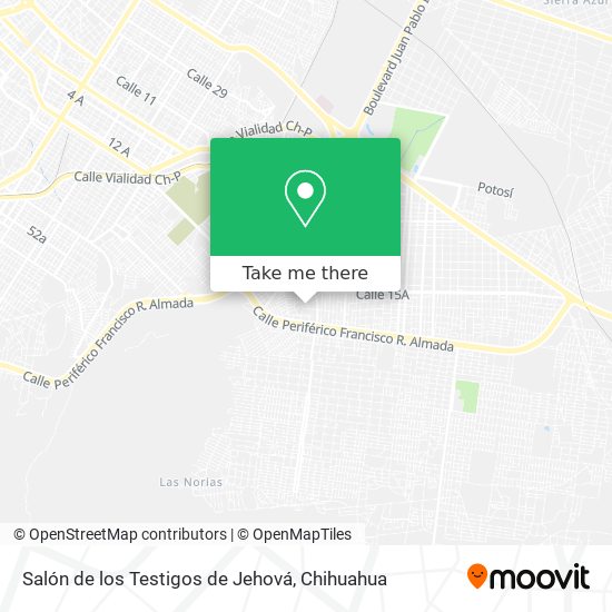 Salón de los Testigos de Jehová map