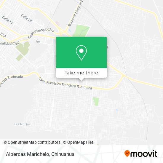 Albercas Marichelo map