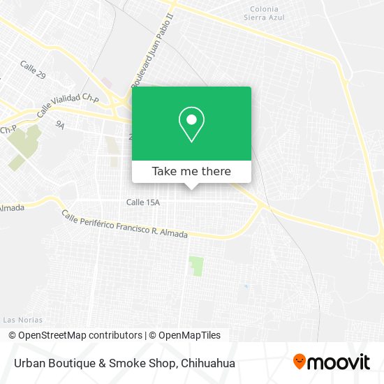 Mapa de Urban Boutique & Smoke Shop