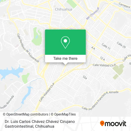 Mapa de Dr. Luis Carlos Chávez Chávez Cirujano Gastrointestinal