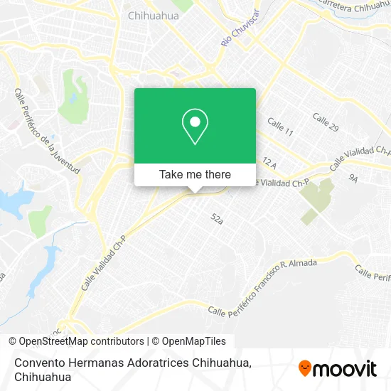 Convento Hermanas Adoratrices Chihuahua map