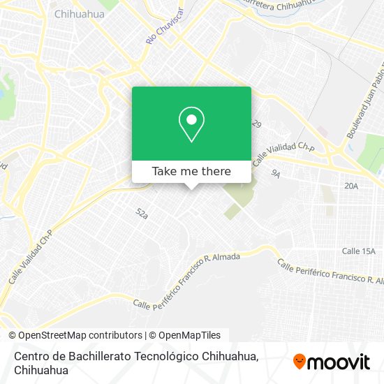 Mapa de Centro de Bachillerato Tecnológico Chihuahua