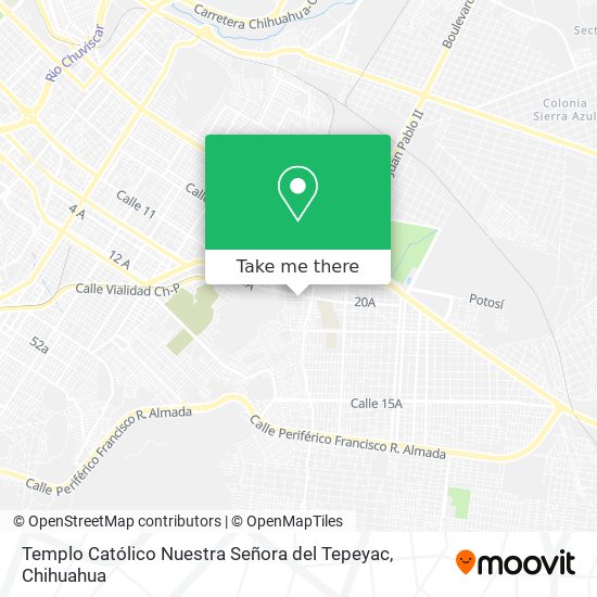 Mapa de Templo Católico Nuestra Señora del Tepeyac